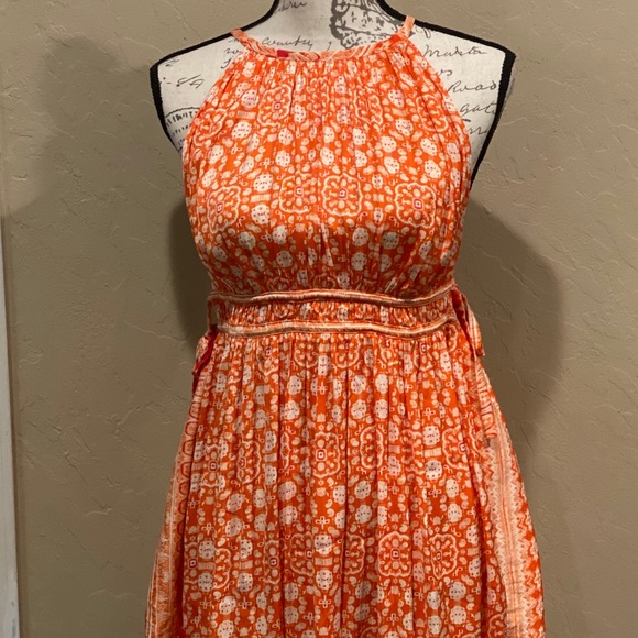 Free People Red Combo Mid day Tunic Top Small - Picture 3 of 5